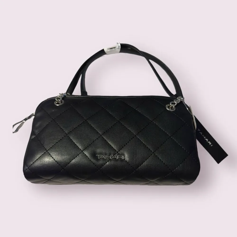 Tahari‎ Evening Black Small Purse Handbag Vegan Leather Bag BNWT